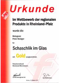 2017-Schaschlik im Glas - Gold 2017
